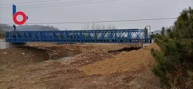 陜西延安富縣直羅鎮(zhèn) 200型下承式雙排單層加強貝雷橋
